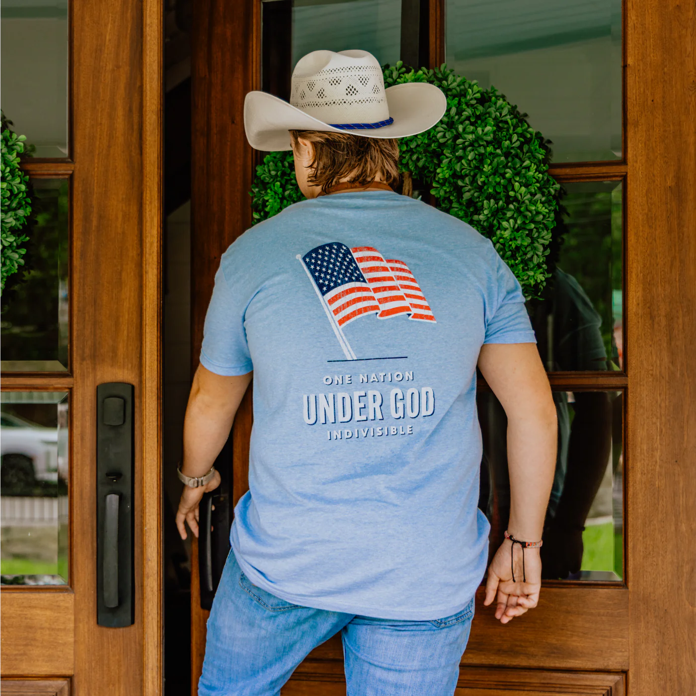 One Nation Light Blue Tee - Image 2
